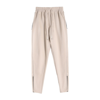 Ανδρικά φθινοπωρινά–χειμωνιάτικα παντελόνια για τρέξιμο, με στενή γραμμή, με φερμουάρ στο τελείωμα, βαμβάκι 70%