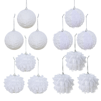 Kalėdinė dekoracija su nėrinių spindesiu ir burbulėmis, plastikas, modernus minimalistinis stilius, pusiau rankų darbo gamyba, kabykla dekoracija