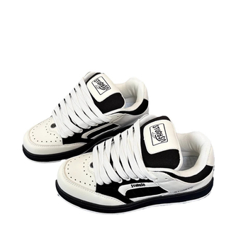 Moteriški visų sezonų sportbačiai: kvėpuojantis PU viršus, guminė padas, vidutinio aukščio viršus, injekciniu formavimu pagamintas padas, PU įdėklas, odinė vidinė danga