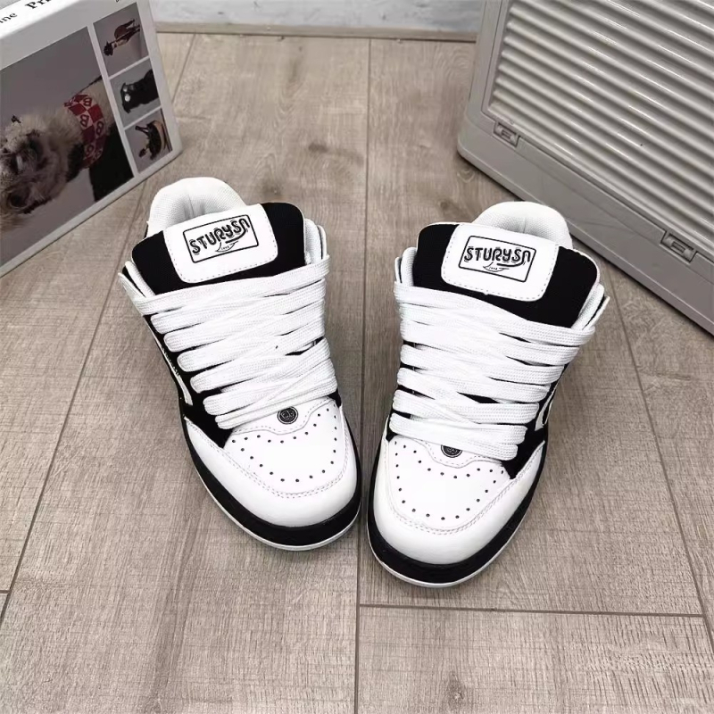 Moteriški visų sezonų sportbačiai: kvėpuojantis PU viršus, guminė padas, vidutinio aukščio viršus, injekciniu formavimu pagamintas padas, PU įdėklas, odinė vidinė danga