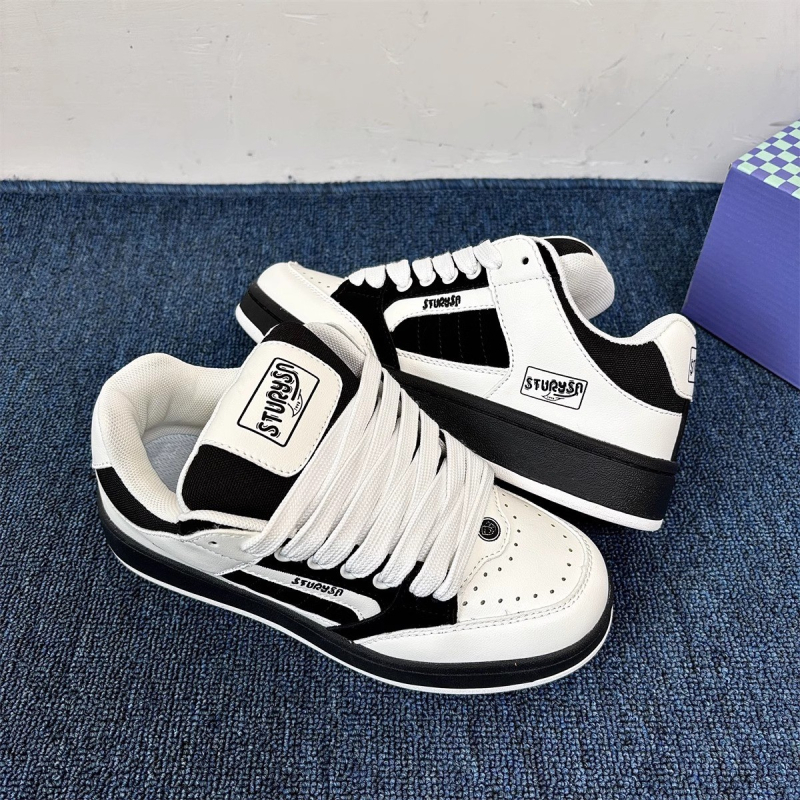 Moteriški visų sezonų sportbačiai: kvėpuojantis PU viršus, guminė padas, vidutinio aukščio viršus, injekciniu formavimu pagamintas padas, PU įdėklas, odinė vidinė danga