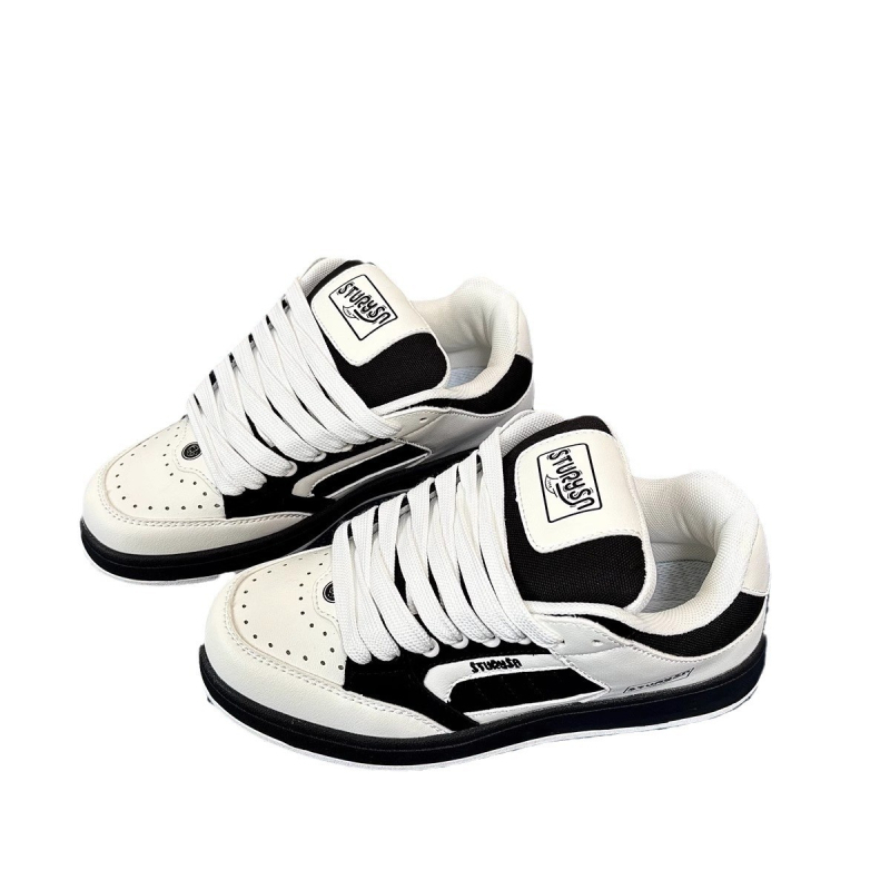 Moteriški visų sezonų sportbačiai: kvėpuojantis PU viršus, guminė padas, vidutinio aukščio viršus, injekciniu formavimu pagamintas padas, PU įdėklas, odinė vidinė danga