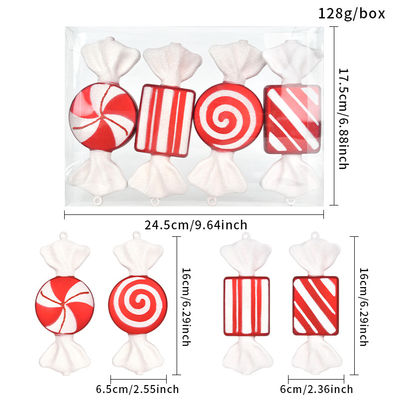 Kalėdinis saldainių pakabukas eglutei — plastikas, prekės ženklas HATTY, kinietiško stiliaus, tinka Kalėdoms