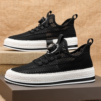 Skate batai su kvėpuojančia tinkline viršutine dalimi, slip-on su elastine juosta, EVA įdėklas, PVC pada, žemas iškirpimas