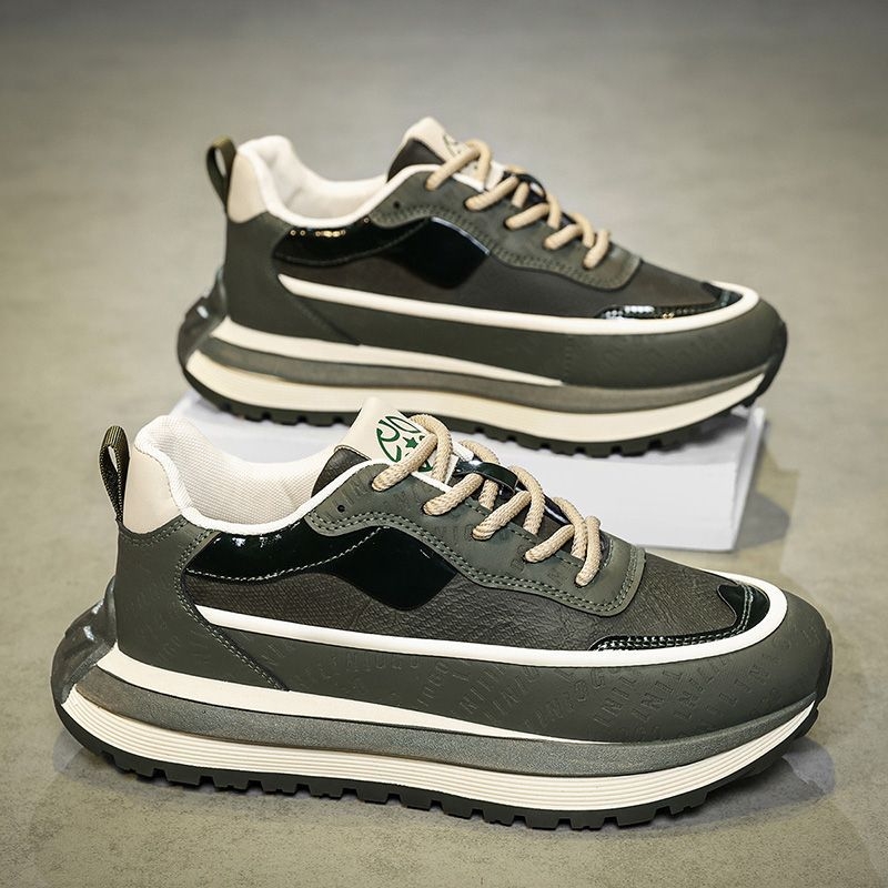 Férfiak számára légáteresztő, alacsony profilos mindennapi sneaker, szintetikus bőr felsőrésszel, gumi talppal és EVA talpbetéttel