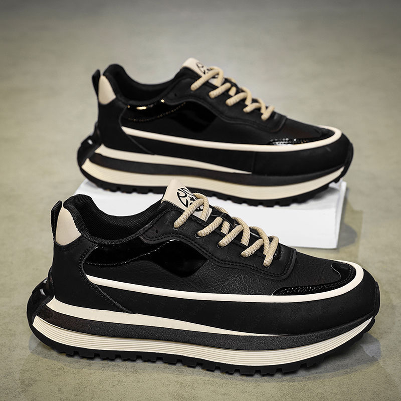 Férfiak számára légáteresztő, alacsony profilos mindennapi sneaker, szintetikus bőr felsőrésszel, gumi talppal és EVA talpbetéttel