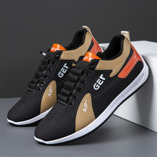 Lengvi vyriški sportiniai bateliai su PU viršutine dalimi, gumine padas, tinklinė įdėklos, raišteliai priekyje