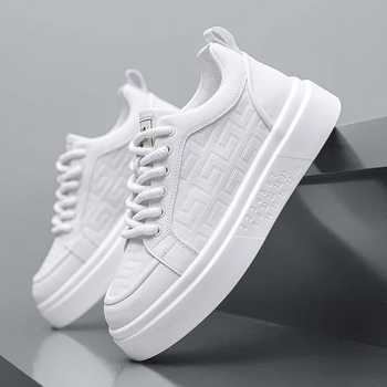 Bėgimo bateliai su sintetine oda viršutine, EVA įdėklas, PVC padas, raišteliai, vidutinio aukščio