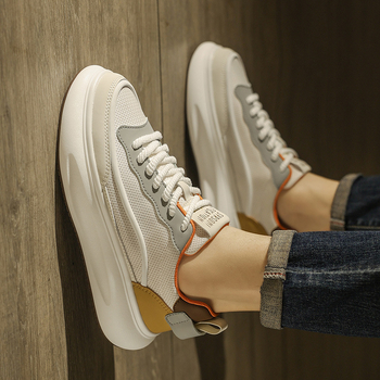 Vyriniai tinklo viršutinės medžiagos kedai su apvaliu priekine dalimi, žemas kulnas 1–3 cm, gumos padas, Korėjos stiliaus lauko kasdieniai batai