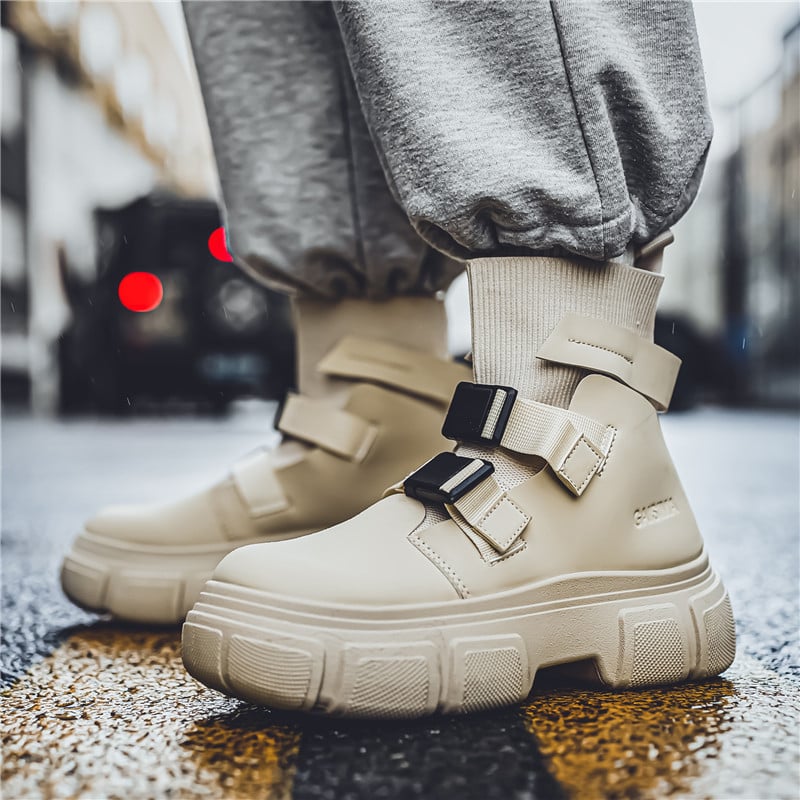 Vyriniai Martin batai su tinkline viršumi, vidurinės blauzdos aukštis, laisvalaikio stilius