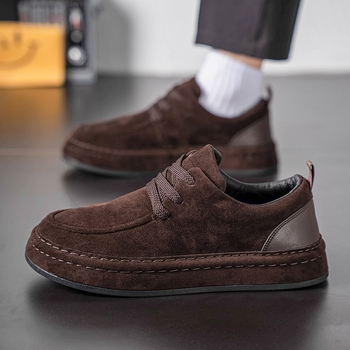 Vyriski kasdieniniai board batai su PU viršutine, gumine padas, žemas aukštis, apvalus nosis, palaiko šilumą