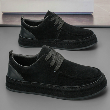 Vyriski kasdieniniai board batai su PU viršutine, gumine padas, žemas aukštis, apvalus nosis, palaiko šilumą