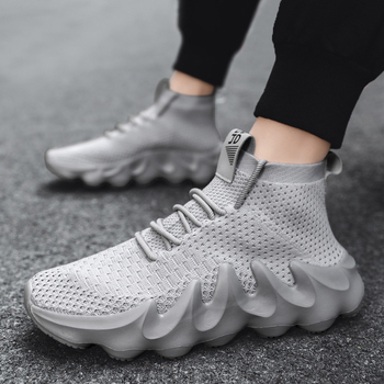 Vyriski sportiniai kasdieniai batai su tinklinio viršumi, oro pagalvė, guminė padas, EVA įdėklas, apvalus pirštų galas