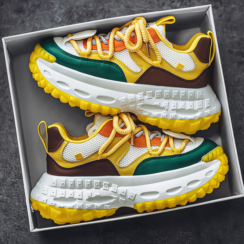 Vyriski kasdieniniai sportiniai bateliai su kvėpuojančia tinkline viršutine dalimi, plastiniu padu, raišteliais, PU vidpadis, storas padas