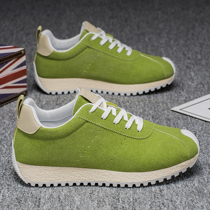 Vyriskūs sportbačiai su PU viršutine, gumine padas, kvėpuojanti vidinė medžiaga, neslystanti padas, žemas viršus, raišteliai, storas padas 3–5 cm