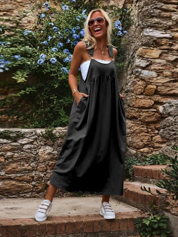 Ujjatlan ruha, gallér nélküli, hosszú, poliészter 95%+