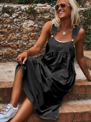 Ujjatlan ruha, gallér nélküli, hosszú, poliészter 95%+