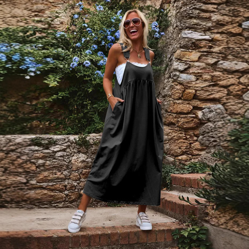 Ujjatlan ruha, gallér nélküli, hosszú, poliészter 95%+