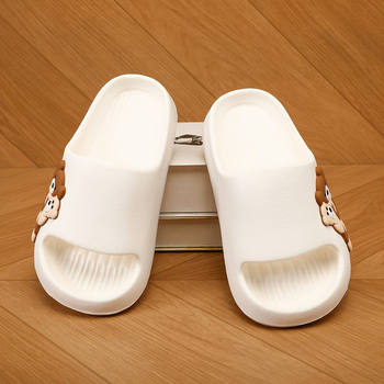 Täiskasvanute kingad karu mustriga, libisemisvastased EVA ülaosa ja EVA tald, platvorm, tald paksus üle 11 cm, teksilivooder