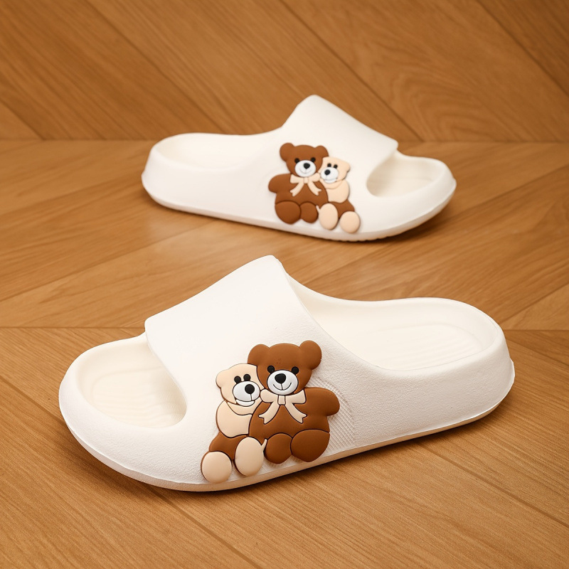 Täiskasvanute kingad karu mustriga, libisemisvastased EVA ülaosa ja EVA tald, platvorm, tald paksus üle 11 cm, teksilivooder