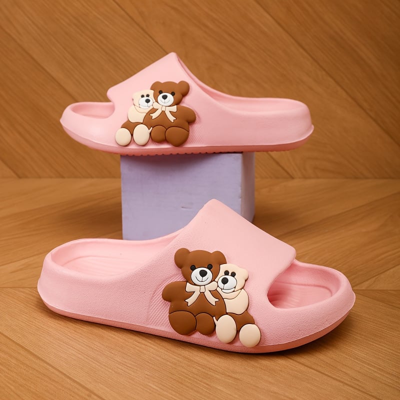 Täiskasvanute kingad karu mustriga, libisemisvastased EVA ülaosa ja EVA tald, platvorm, tald paksus üle 11 cm, teksilivooder