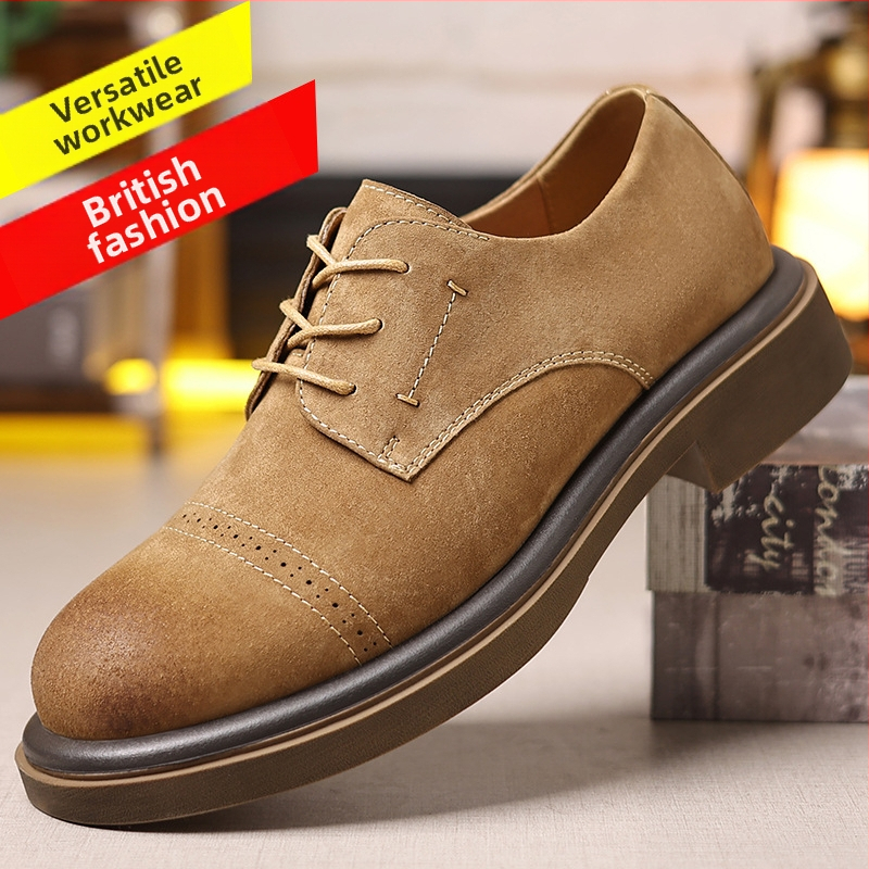 Vyriniai Martin batai iš kiaulų odos viršaus, odinis piršto gaubtas, guminė pada, žemas kulnas 1–3 cm