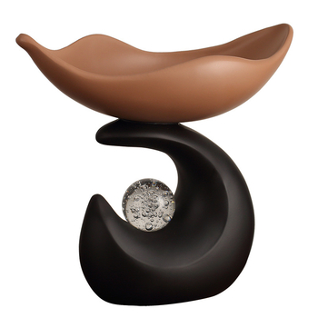 Οργανωτής γραφείου από ρητίνη σε κυματοειδές σχήμα, δίσκος αποθήκευσης κλειδιών με διακοσμητική κρυστάλλινη σφαίρα