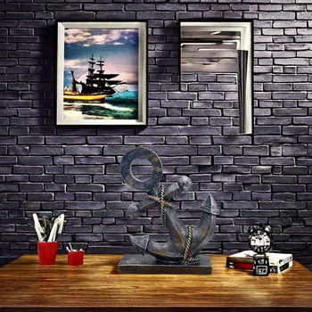 Ρετρό διακοσμητικό από ρητίνη — άγκυρα πλοίου, για διακόσμηση οικίας, εστιατορίου και μπαρ