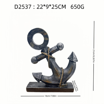 Ρετρό διακοσμητικό από ρητίνη — άγκυρα πλοίου, για διακόσμηση οικίας, εστιατορίου και μπαρ