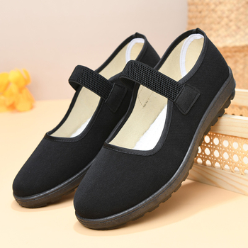 Moteriški drobės slip-on bateliai, flokavimas viršuje, mišraus tipo padas, apvali pirštas, žemas profilis