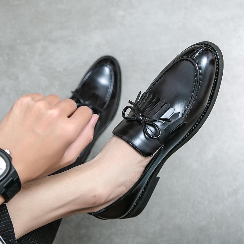 Pantofi bărbătești brogue, PU partea superioară, talpă din cauciuc, vârf rotund, sezon primăvară