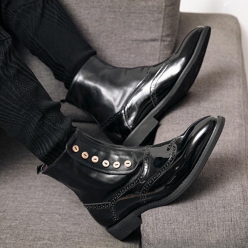 Martin bateliai – aukšti odiniai Chelsea stiliaus batai, retro dizainas | guma padas, apvali nosis