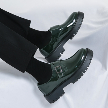 Ghete casual din piele pentru bărbați Martin, Minsi Xiusi, talpă din cauciuc, vârf rotund, respirante, partea superioară din microfibră, toc 3–5 cm, purtare de toamnă