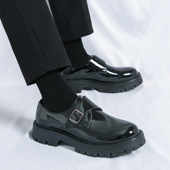 Ghete casual din piele pentru bărbați Martin, Minsi Xiusi, talpă din cauciuc, vârf rotund, respirante, partea superioară din microfibră, toc 3–5 cm, purtare de toamnă