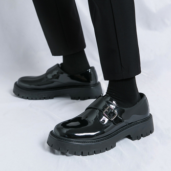 Ghete casual din piele pentru bărbați Martin, Minsi Xiusi, talpă din cauciuc, vârf rotund, respirante, partea superioară din microfibră, toc 3–5 cm, purtare de toamnă