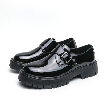 Ghete casual din piele pentru bărbați Martin, Minsi Xiusi, talpă din cauciuc, vârf rotund, respirante, partea superioară din microfibră, toc 3–5 cm, purtare de toamnă