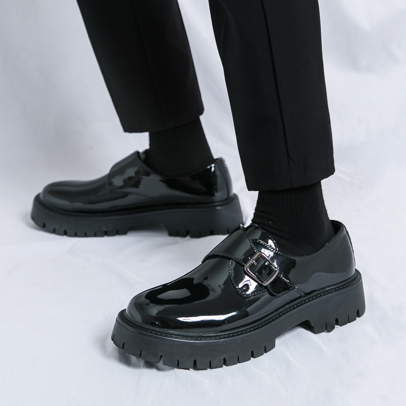 Ghete casual din piele pentru bărbați Martin, Minsi Xiusi, talpă din cauciuc, vârf rotund, respirante, partea superioară din microfibră, toc 3–5 cm, purtare de toamnă