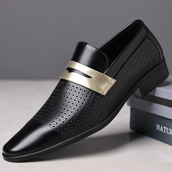 Rio vyriški odiniai batai – PU viršus, gumos padas, odinis piršto apsauga, žemas viršus, slip-on