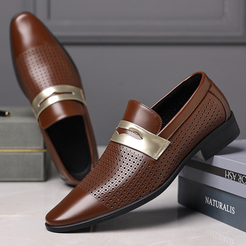 Rio vyriški odiniai batai – PU viršus, gumos padas, odinis piršto apsauga, žemas viršus, slip-on