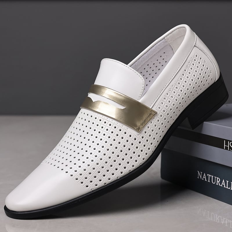 Rio vyriški odiniai batai – PU viršus, gumos padas, odinis piršto apsauga, žemas viršus, slip-on