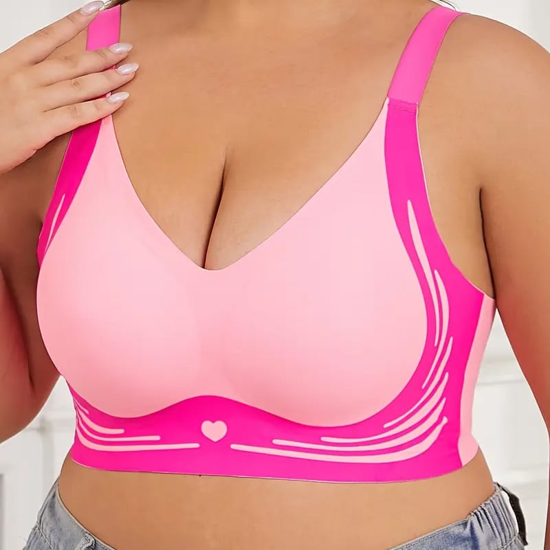 Didelio dydžio belaidė liemenėlė, pilnomis kaušėmis, nailonas, priekinis užsegimas, kvėpuojanti ir palaikanti