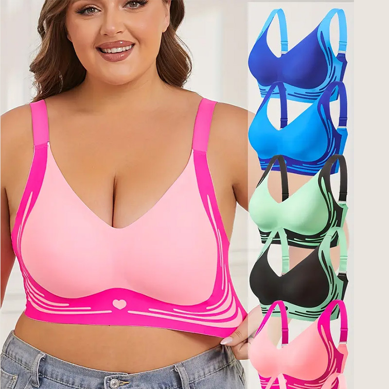 Didelio dydžio belaidė liemenėlė, pilnomis kaušėmis, nailonas, priekinis užsegimas, kvėpuojanti ir palaikanti