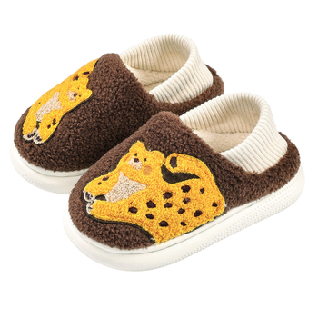 Vaikų medvilninės šlepetės - animacinis raštas, viršus audinys, EVA padas, slip-on, amžiaus grupė 1-12 metų