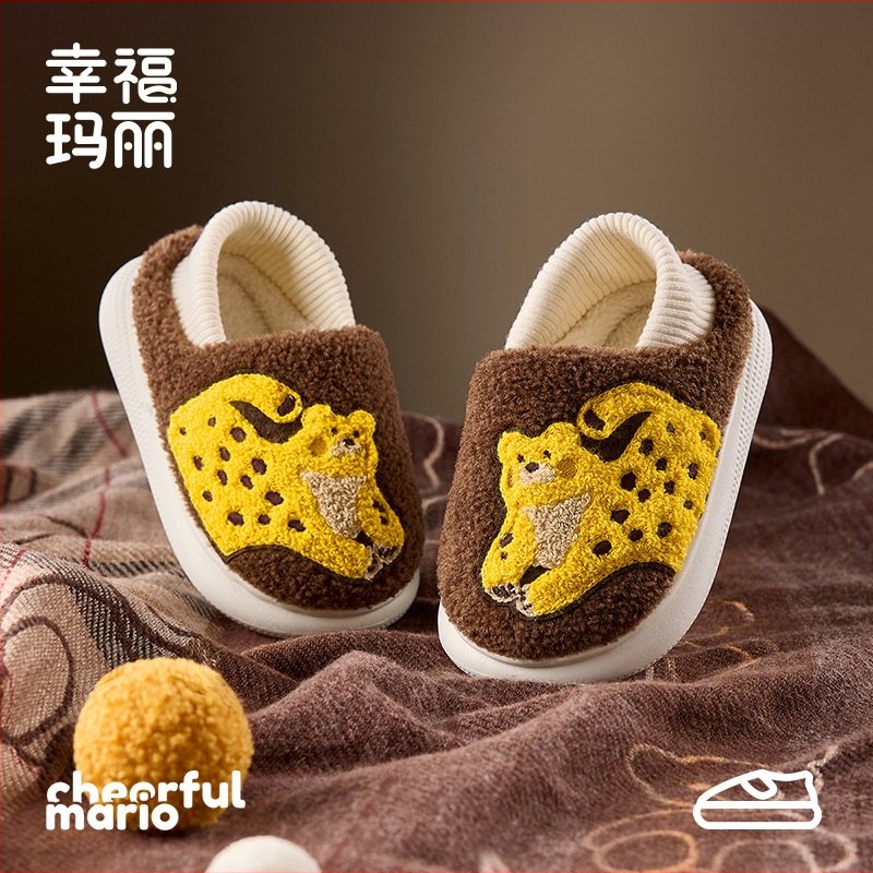 Vaikų medvilninės šlepetės - animacinis raštas, viršus audinys, EVA padas, slip-on, amžiaus grupė 1-12 metų