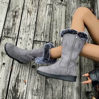 Naiste talvesaapad veluurist ülemisega, klina kand, ümmargune varvas, soojad