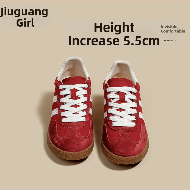 Moteriški teniso bateliai Hongkongo stiliaus retro nišose, žemas viršūnės, raišteliai, kvėpuojantys; viršus: karvų oda, vidpadis iš natūralios odos, guma padas, dryžuotas raštas, pavasaris 2025