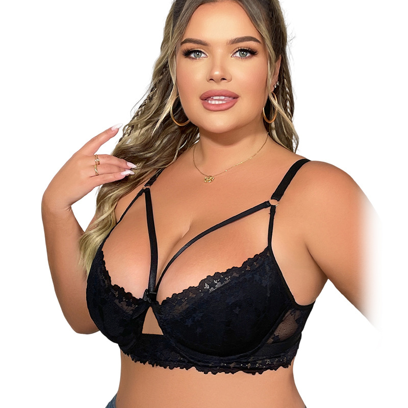 Floro dailės nėrinių apatinių komplektas su giliu iškirpte, nuimamos dvigubos petnešėlės, pilnos puodeliai, nugaros užsegimas su trimis eilėmis, poliesterio audinys.