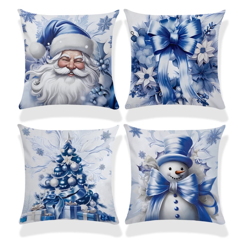 Kalėdinė pagalvės užvalkalas, serija, itin minkštas audinys, karikatūrų/anime raštas, šiuolaikiškas minimalistinis stilius