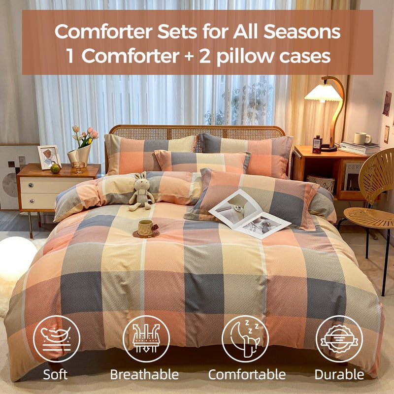 Dviejų sluoksnių antklodės užvalkalas, geometrinis raštas, poliesterio twillis, reaktyvus spausdinimas, svoris 1500–2000 g/m², keturių dalių komplektas, paprastas ir šiuolaikiškas stilius