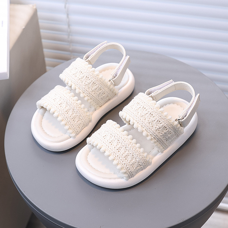 Vaikų paplūdimių sandalai, atviras pirštas, Velcro užsegimas, dirbtinės odos viršus, guminė pada, Korėjos stiliaus